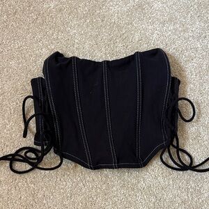 Garage Black Corset Top